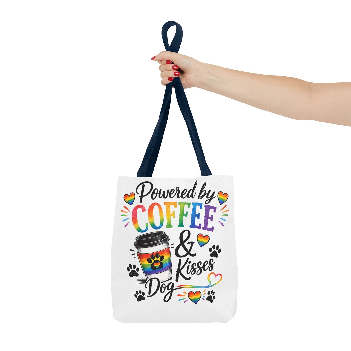 Love Is Love Rainbow Paw Canvas Tote Bag