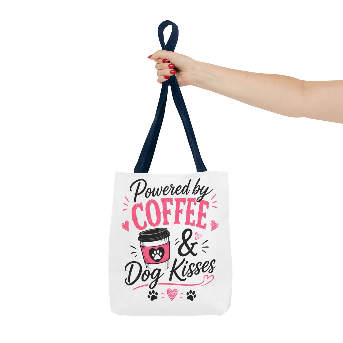 Powered by Coffee & Dog Kisses Canvas Tote Bag