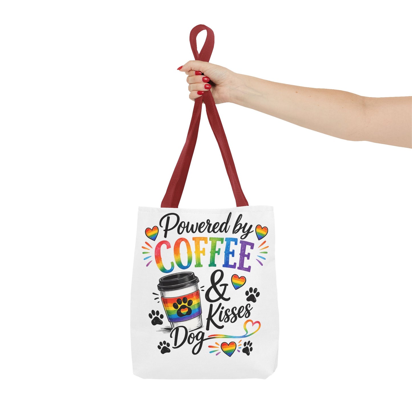 Love Is Love Rainbow Paw Canvas Tote Bag