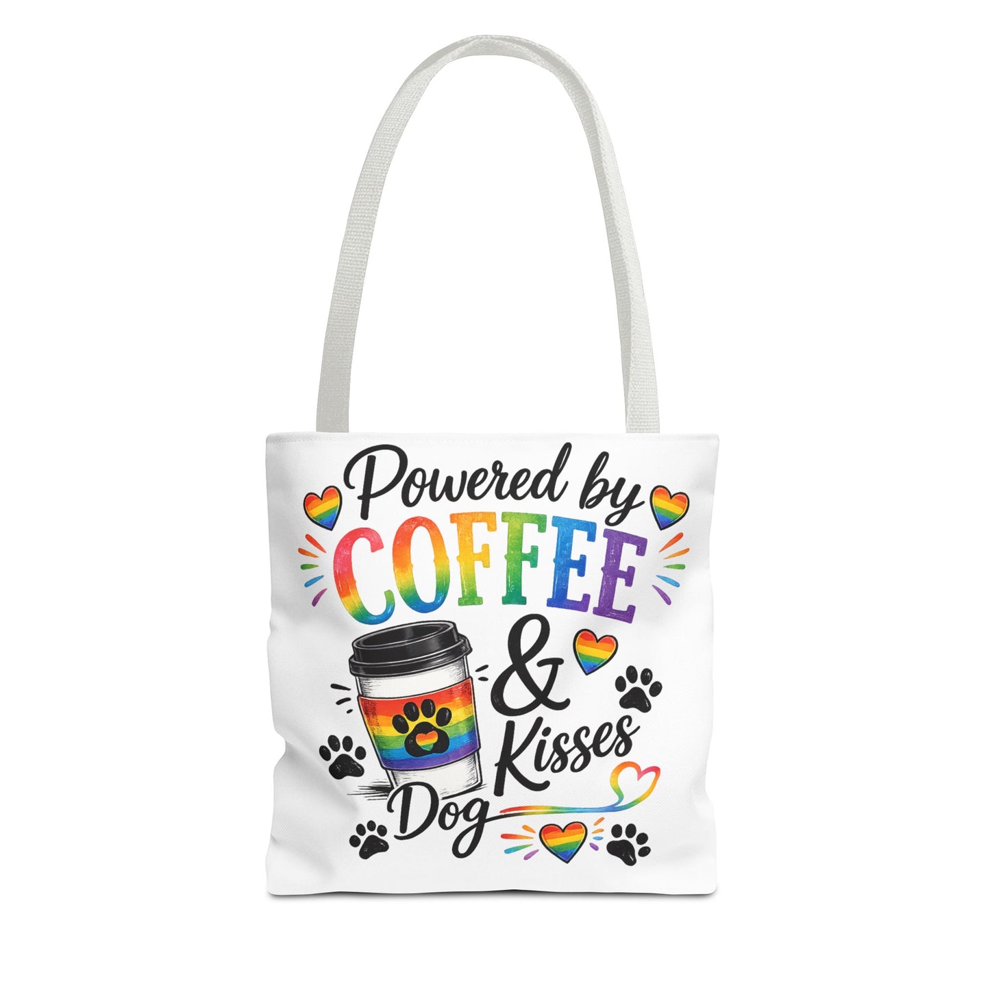 Love Is Love Rainbow Paw Canvas Tote Bag