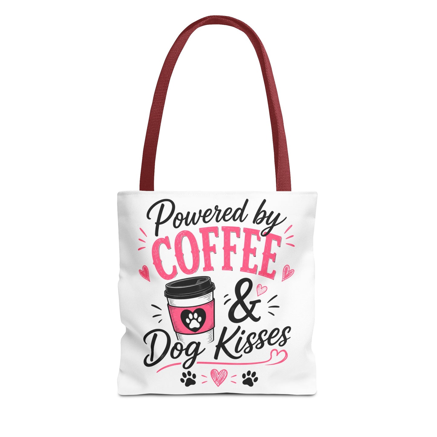 Powered by Coffee & Dog Kisses Canvas Tote Bag