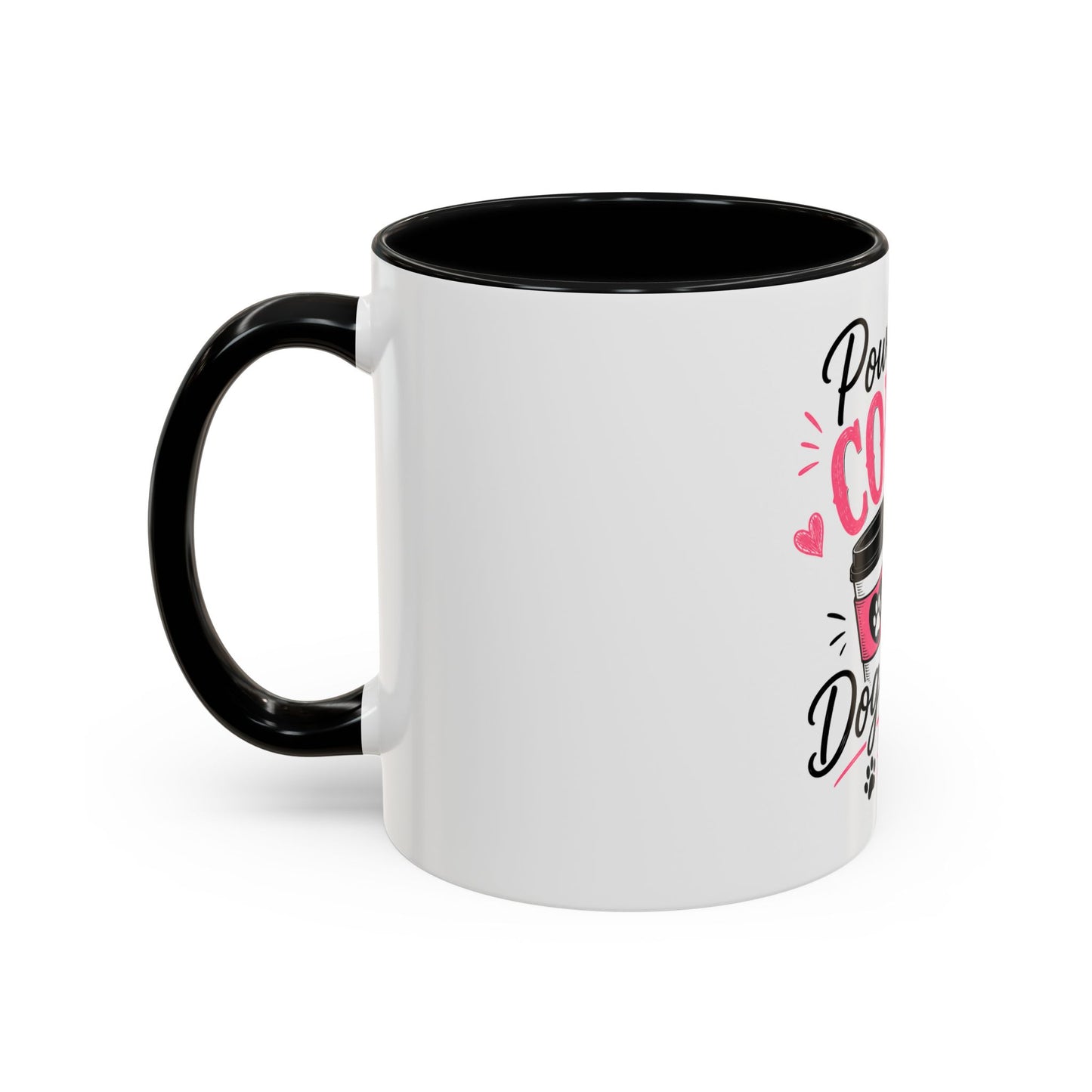 Coffee & Dog Kisses Mug — 'Powered by Coffee & Dog Kisses' Accent Coffee Cup