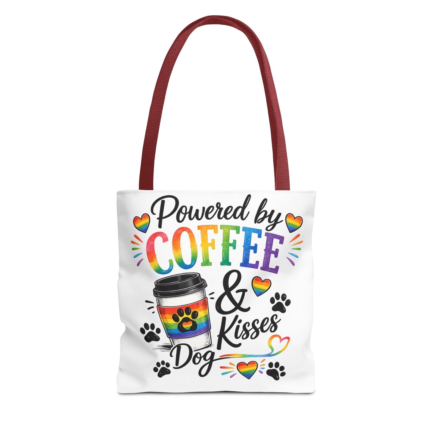 Love Is Love Rainbow Paw Canvas Tote Bag