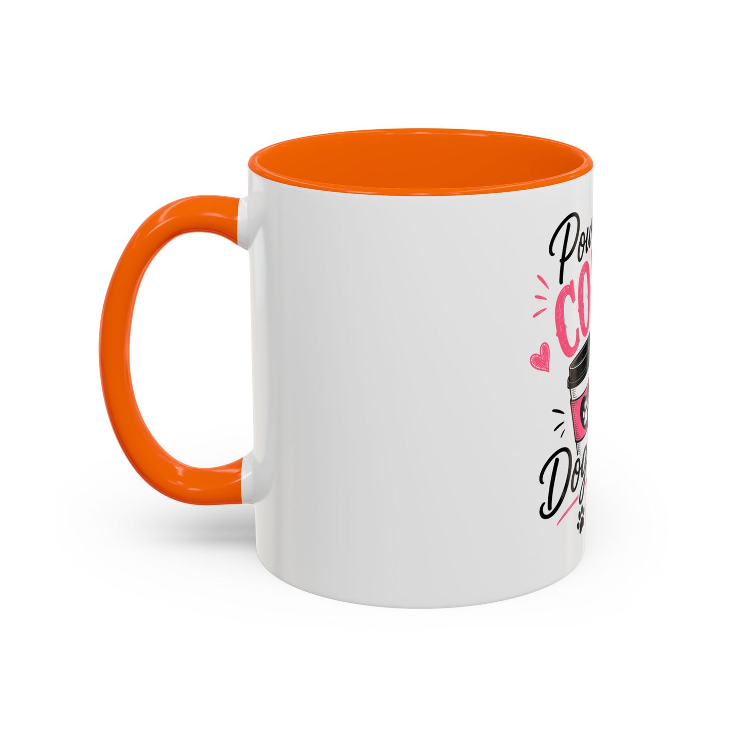 Coffee & Dog Kisses Mug — 'Powered by Coffee & Dog Kisses' Accent Coffee Cup