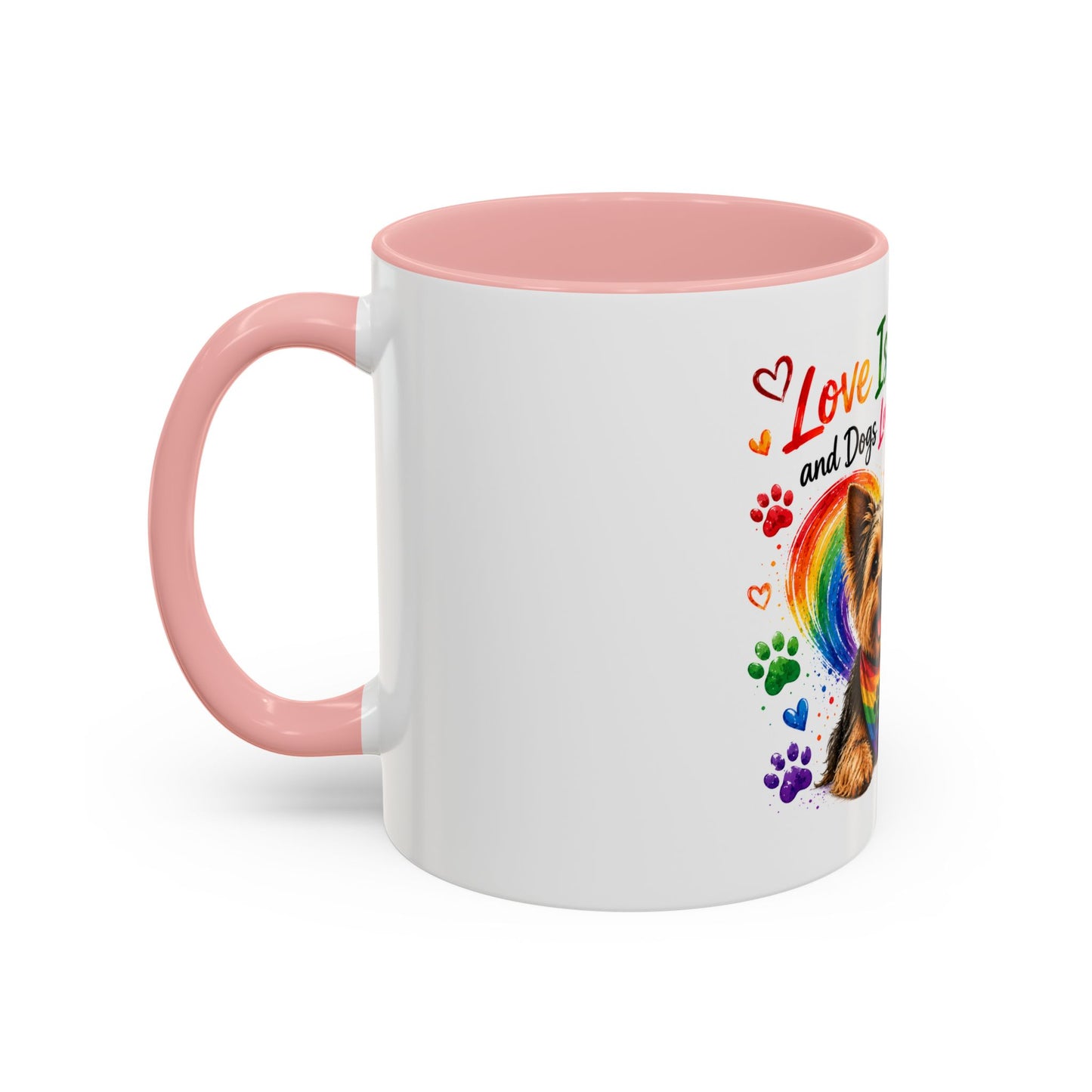 Love Is Love Yorkie Coffee Mug — Rainbow Pride Dog Mug