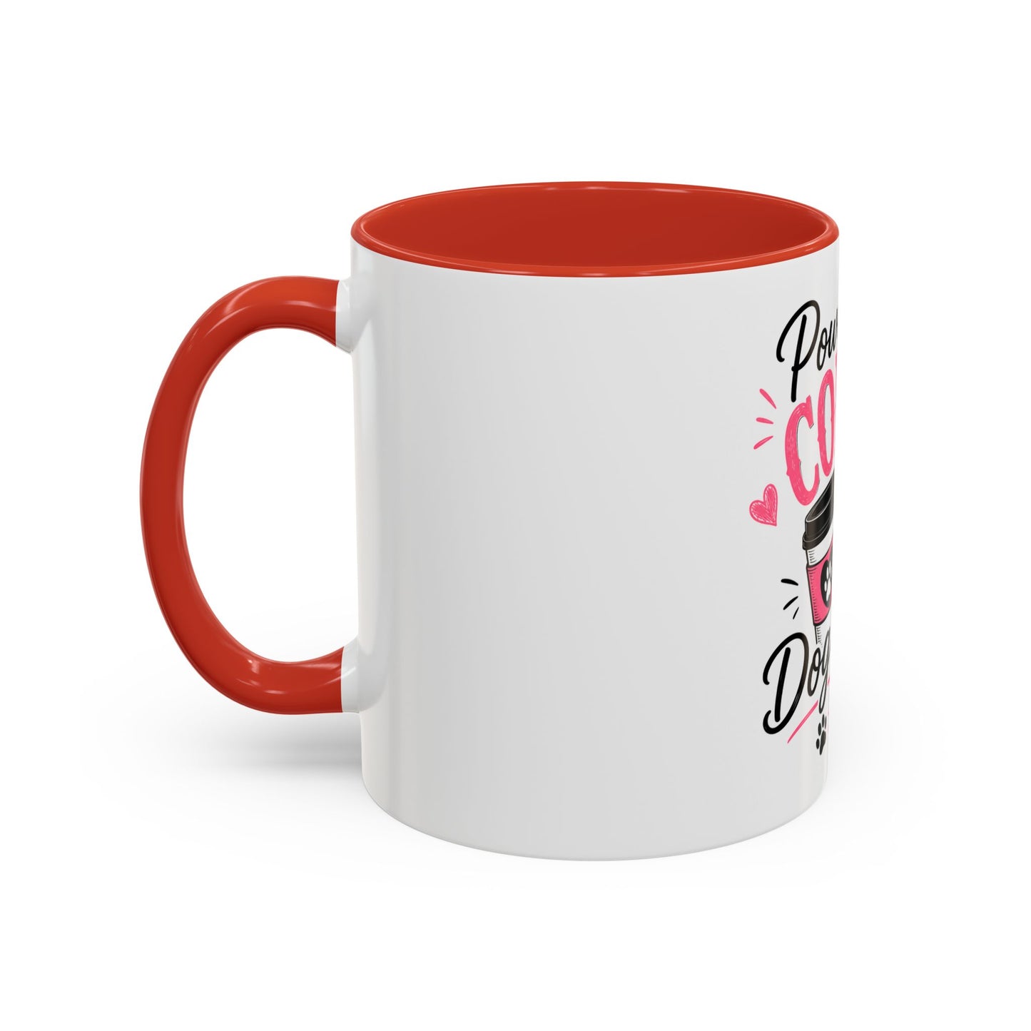 Coffee & Dog Kisses Mug — 'Powered by Coffee & Dog Kisses' Accent Coffee Cup