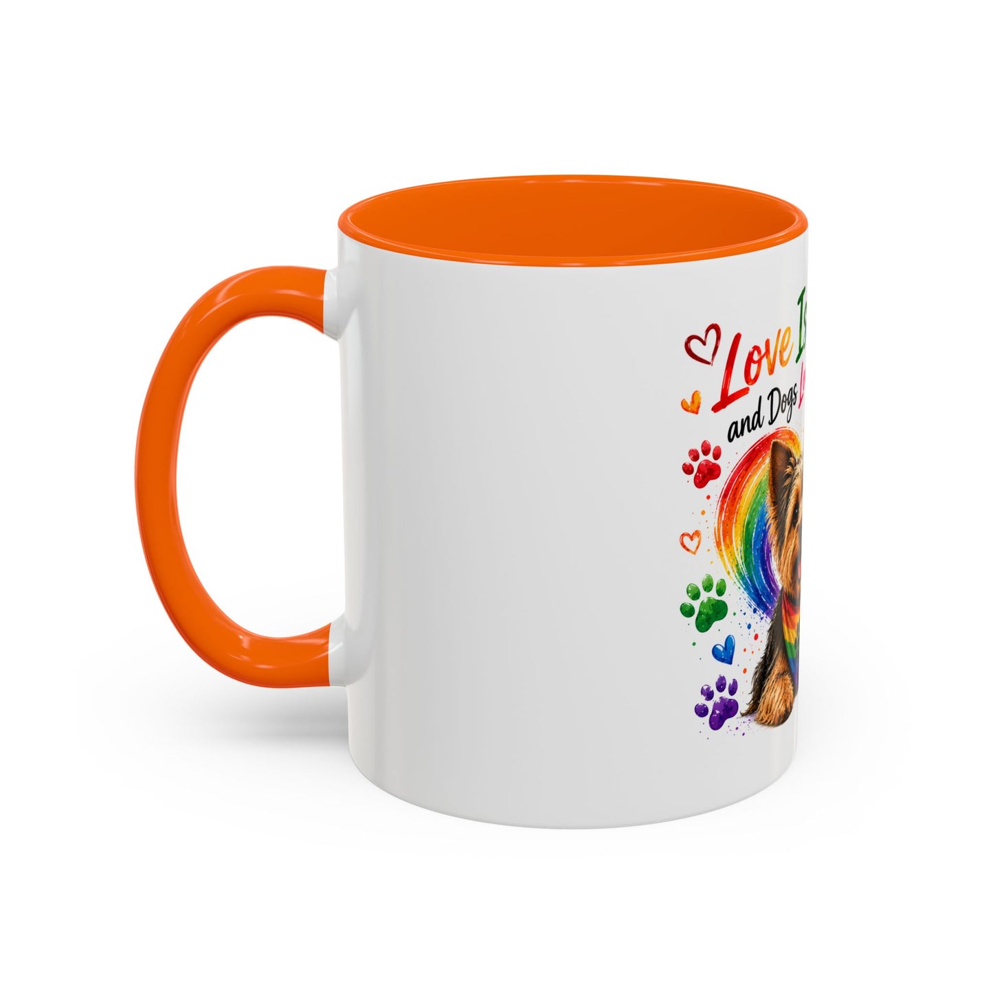 Love Is Love Yorkie Coffee Mug — Rainbow Pride Dog Mug