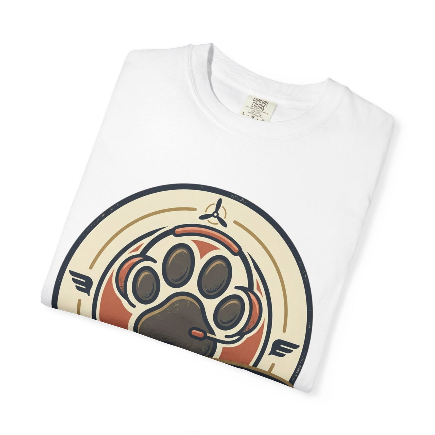 My Co-Pilot Has Paws T-Shirt — Cute Dog Paw Pilot Tee