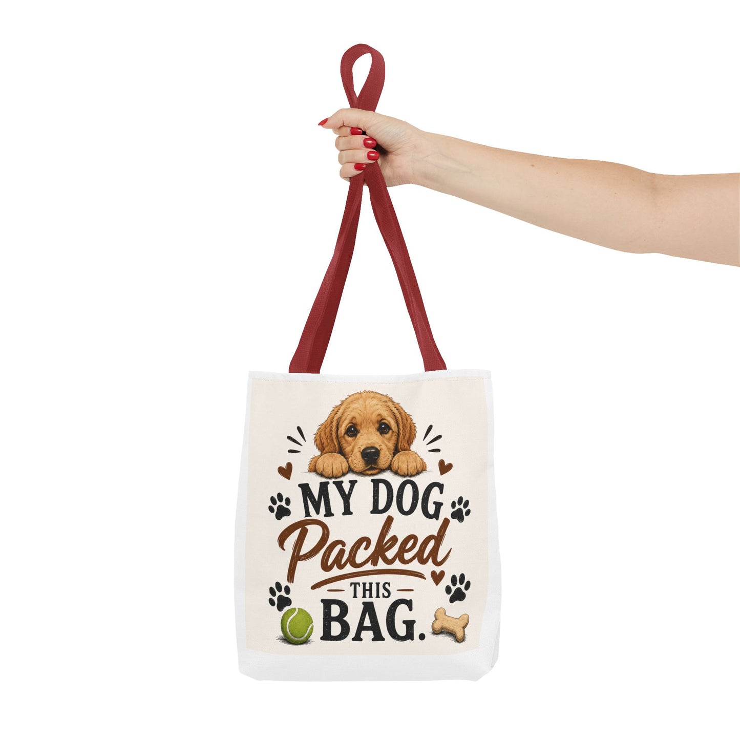 Dog Tote Bag — "My Dog Packed This Bag" Cute Puppy Canvas Tote for Dog Lovers