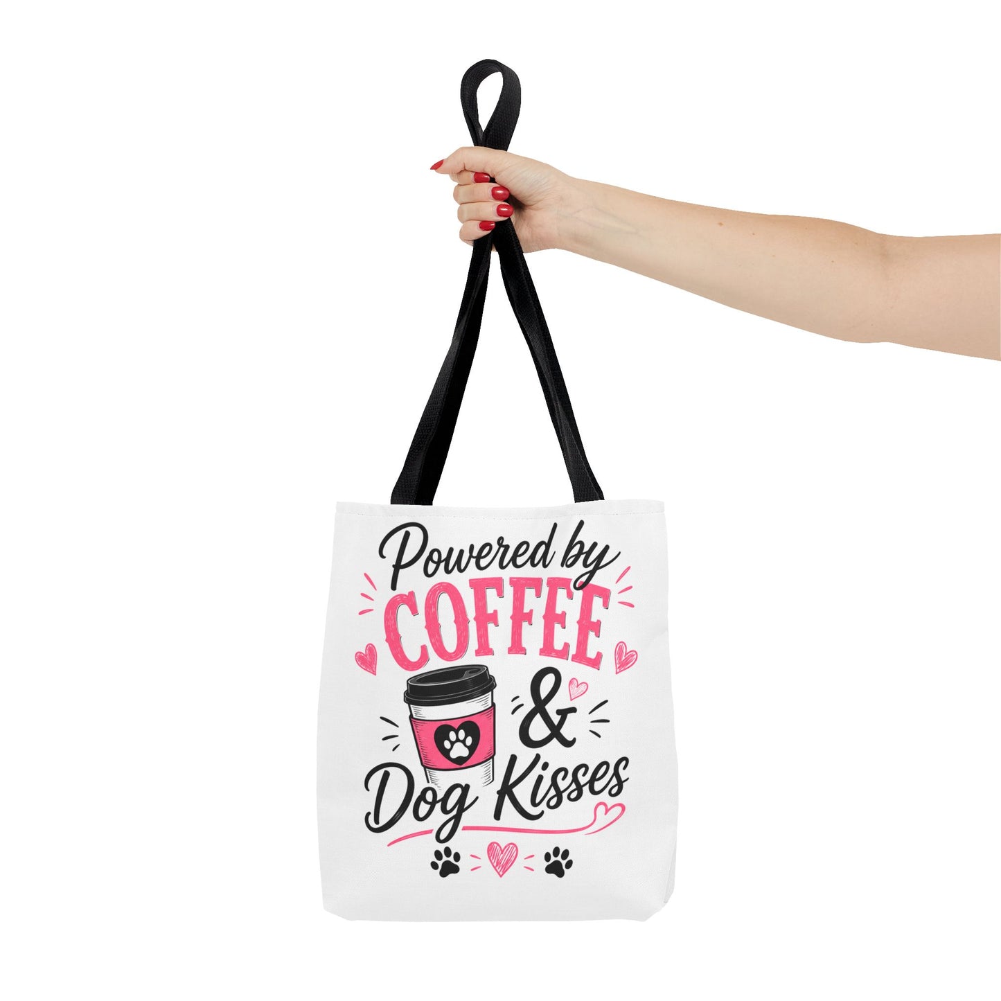 Powered by Coffee & Dog Kisses Canvas Tote Bag