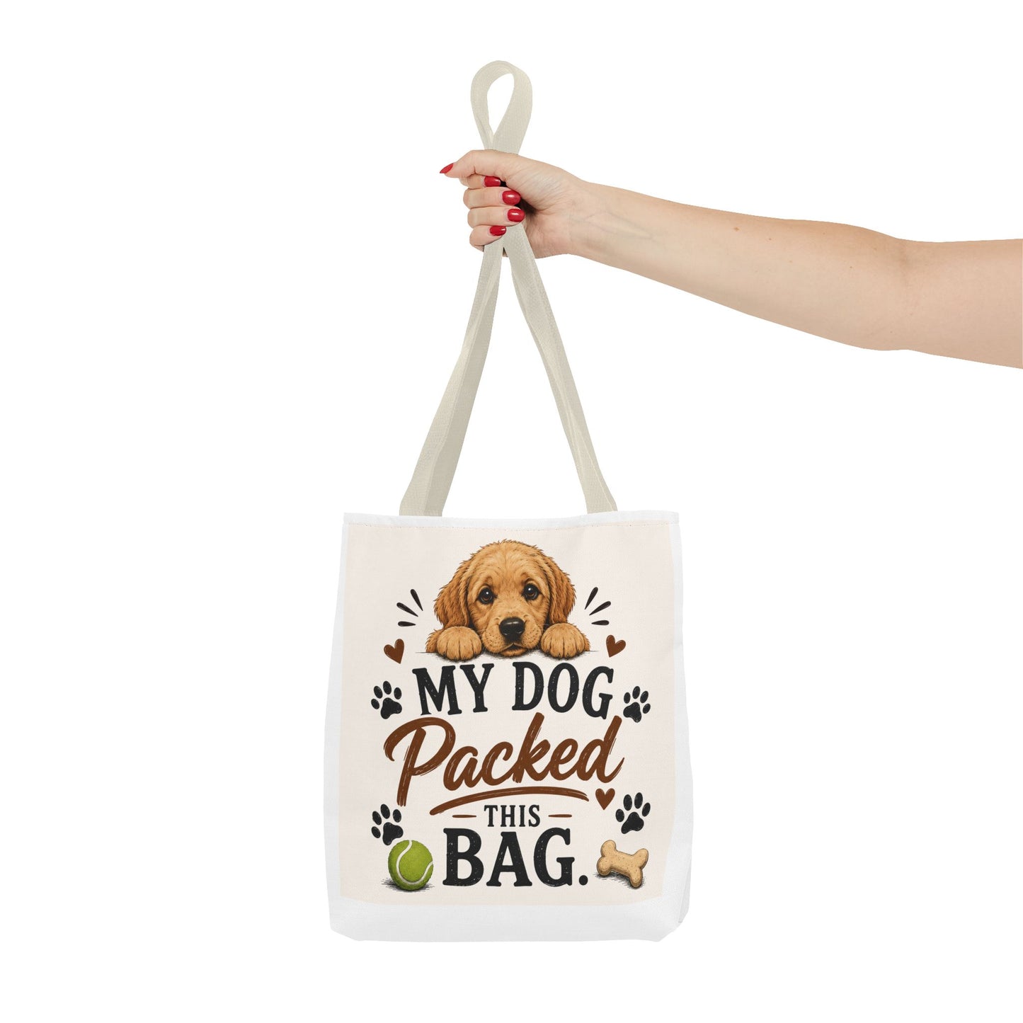 Dog Tote Bag — "My Dog Packed This Bag" Cute Puppy Canvas Tote for Dog Lovers