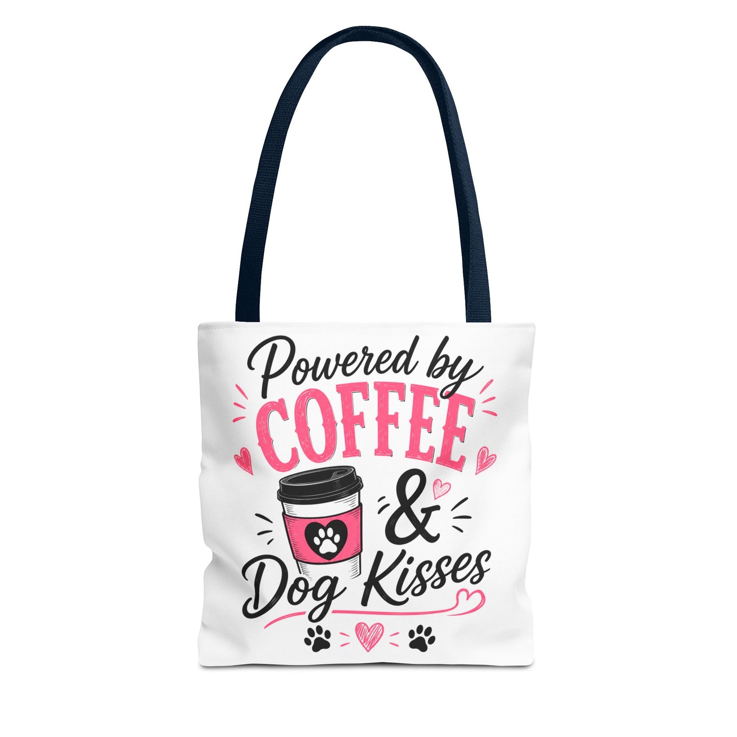 Powered by Coffee & Dog Kisses Canvas Tote Bag