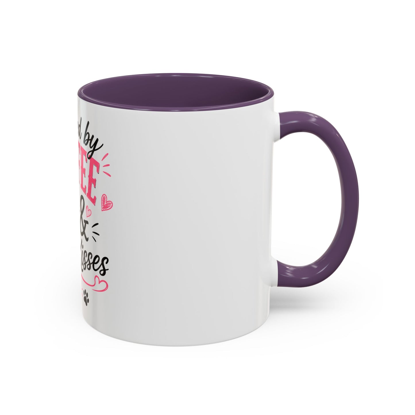 Coffee & Dog Kisses Mug — 'Powered by Coffee & Dog Kisses' Accent Coffee Cup