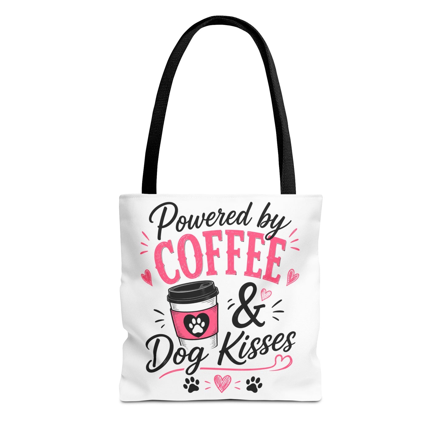 Powered by Coffee & Dog Kisses Canvas Tote Bag