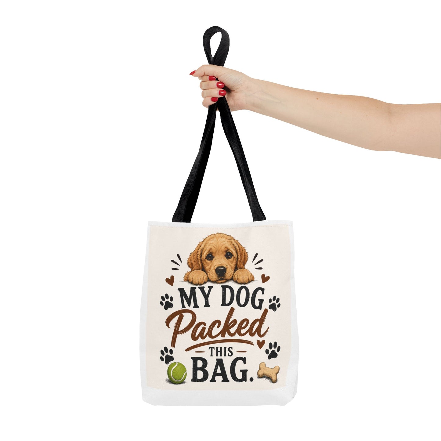 Dog Tote Bag — "My Dog Packed This Bag" Cute Puppy Canvas Tote for Dog Lovers