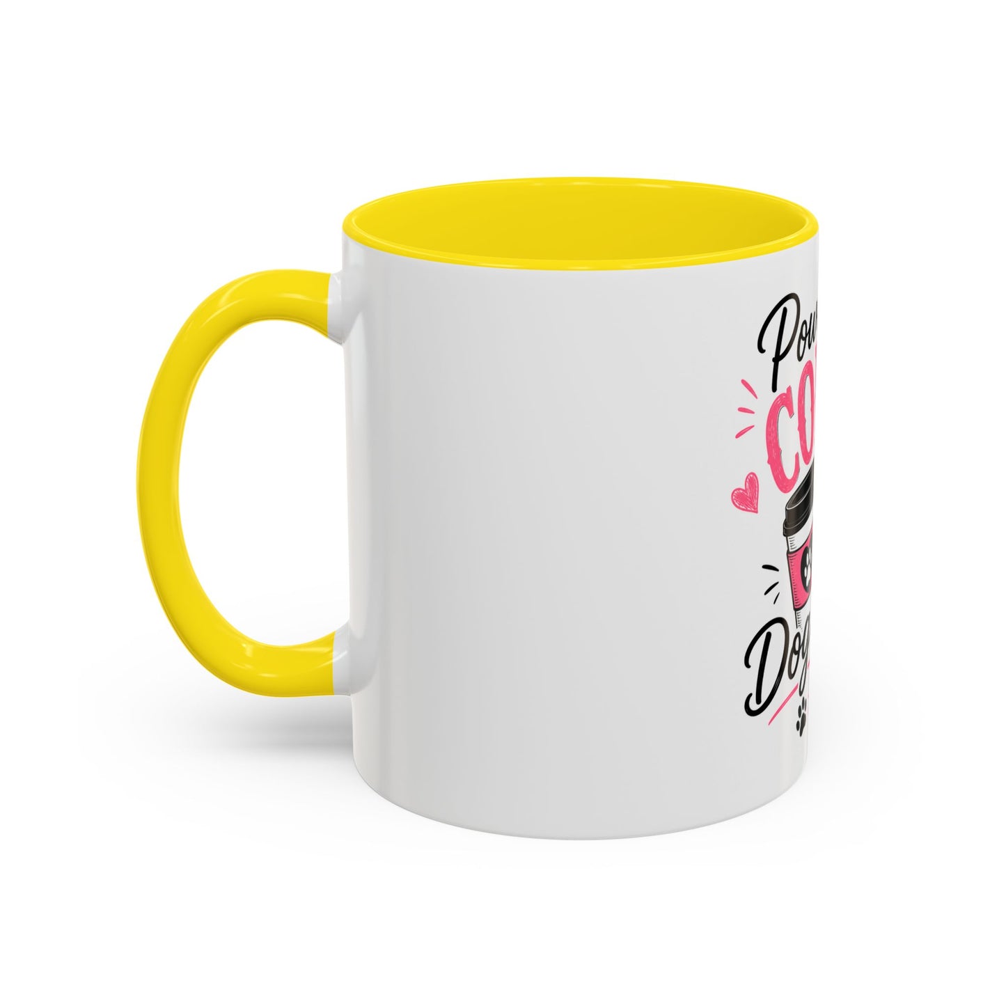 Coffee & Dog Kisses Mug — 'Powered by Coffee & Dog Kisses' Accent Coffee Cup