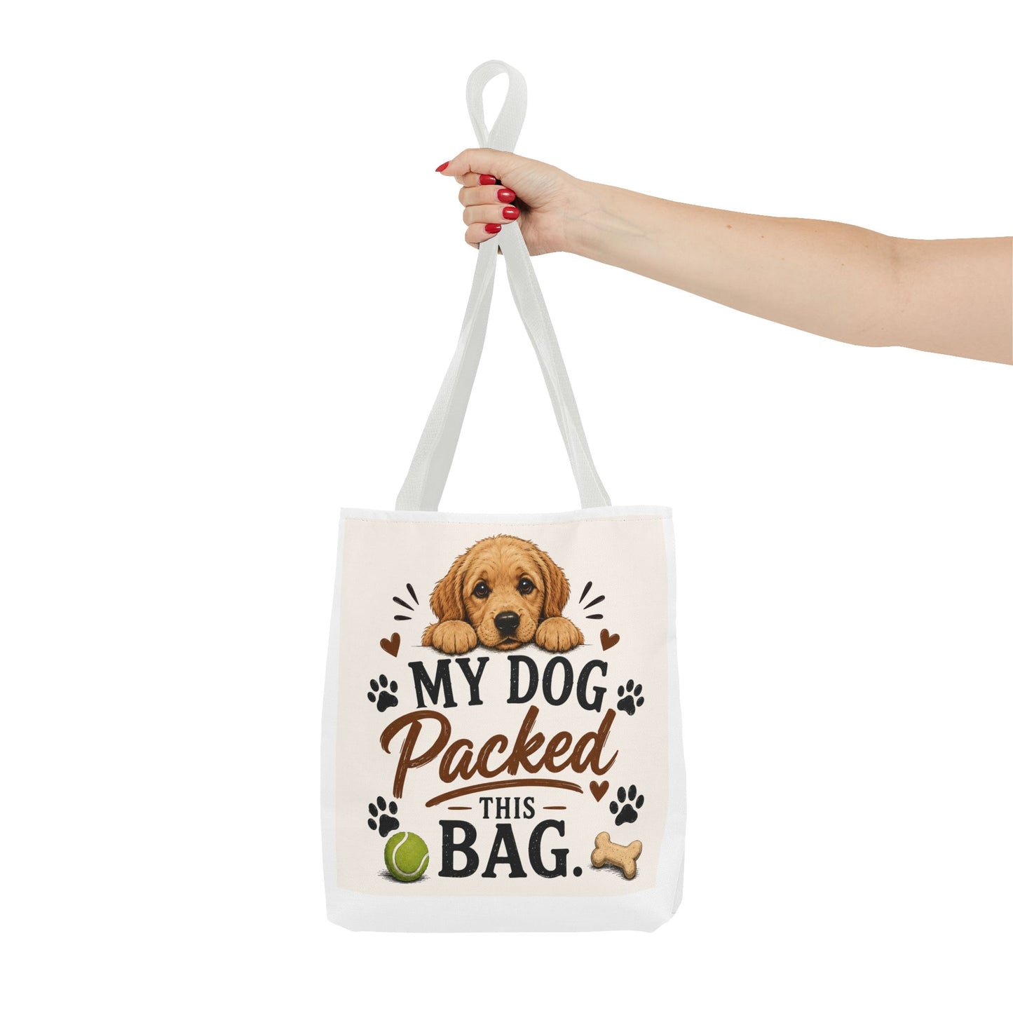 Dog Tote Bag — "My Dog Packed This Bag" Cute Puppy Canvas Tote for Dog Lovers
