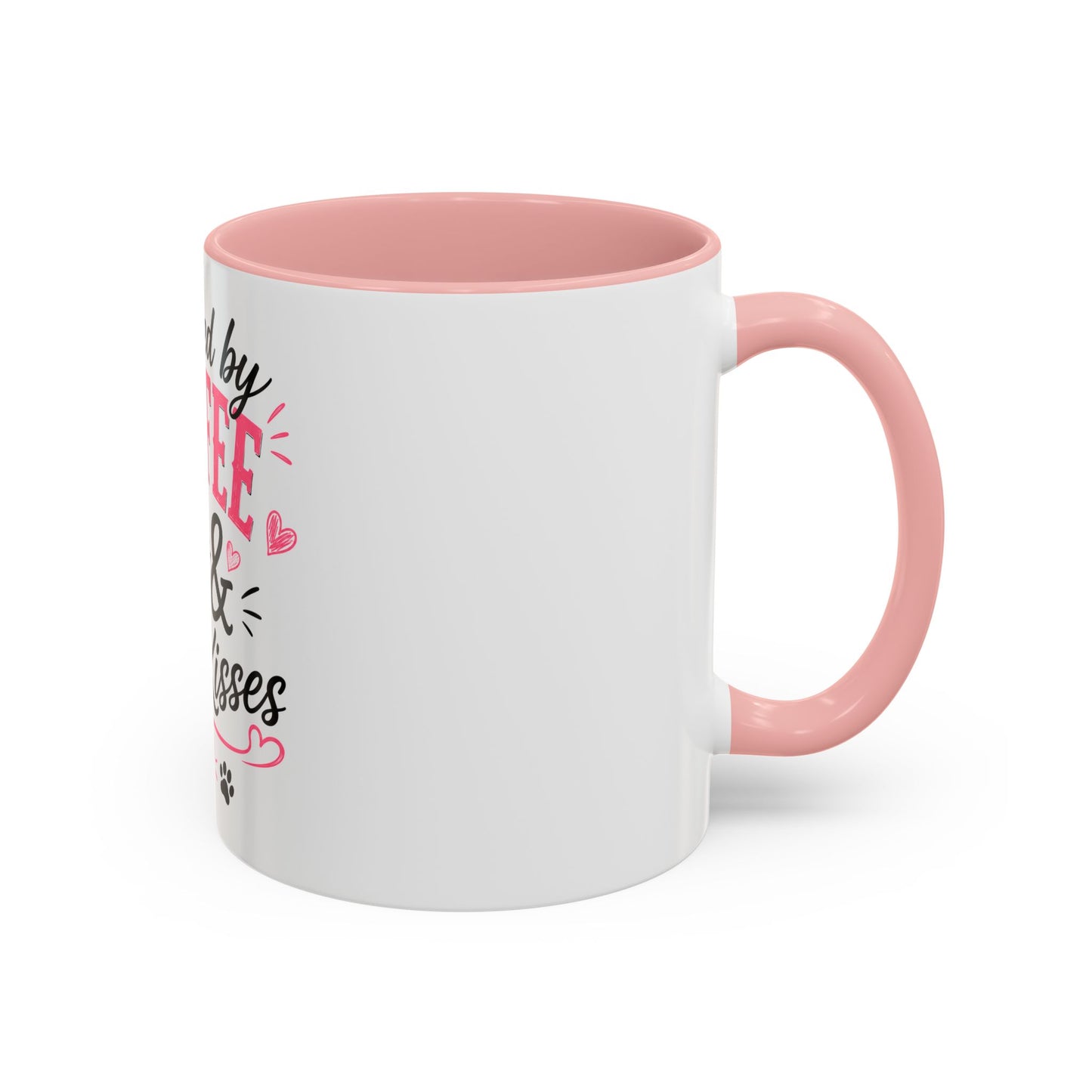 Coffee & Dog Kisses Mug — 'Powered by Coffee & Dog Kisses' Accent Coffee Cup