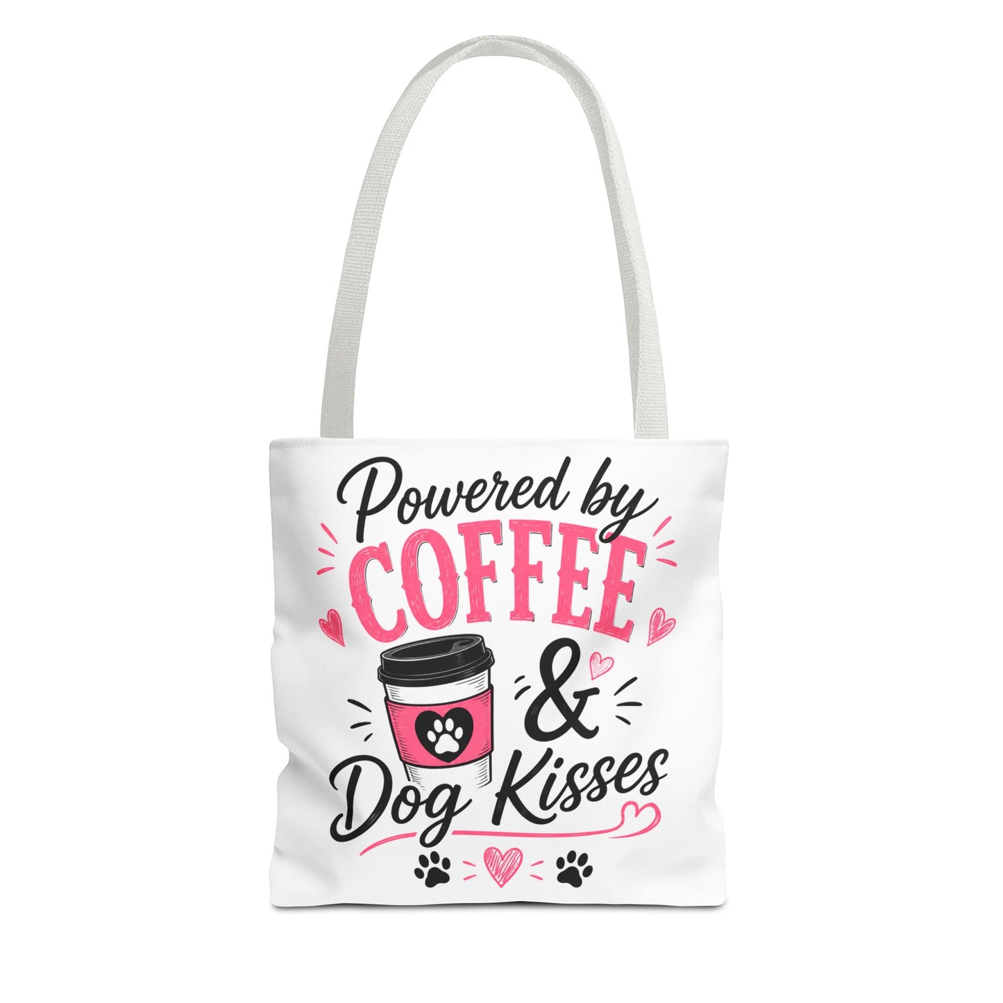 Powered by Coffee & Dog Kisses Canvas Tote Bag