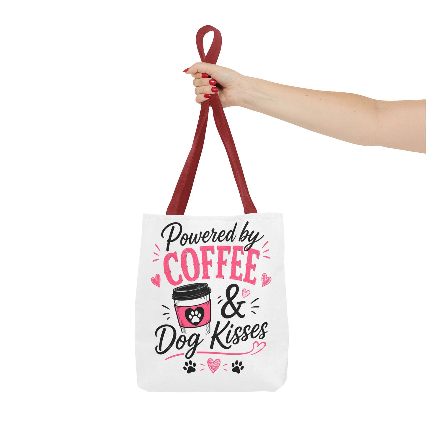Powered by Coffee & Dog Kisses Canvas Tote Bag