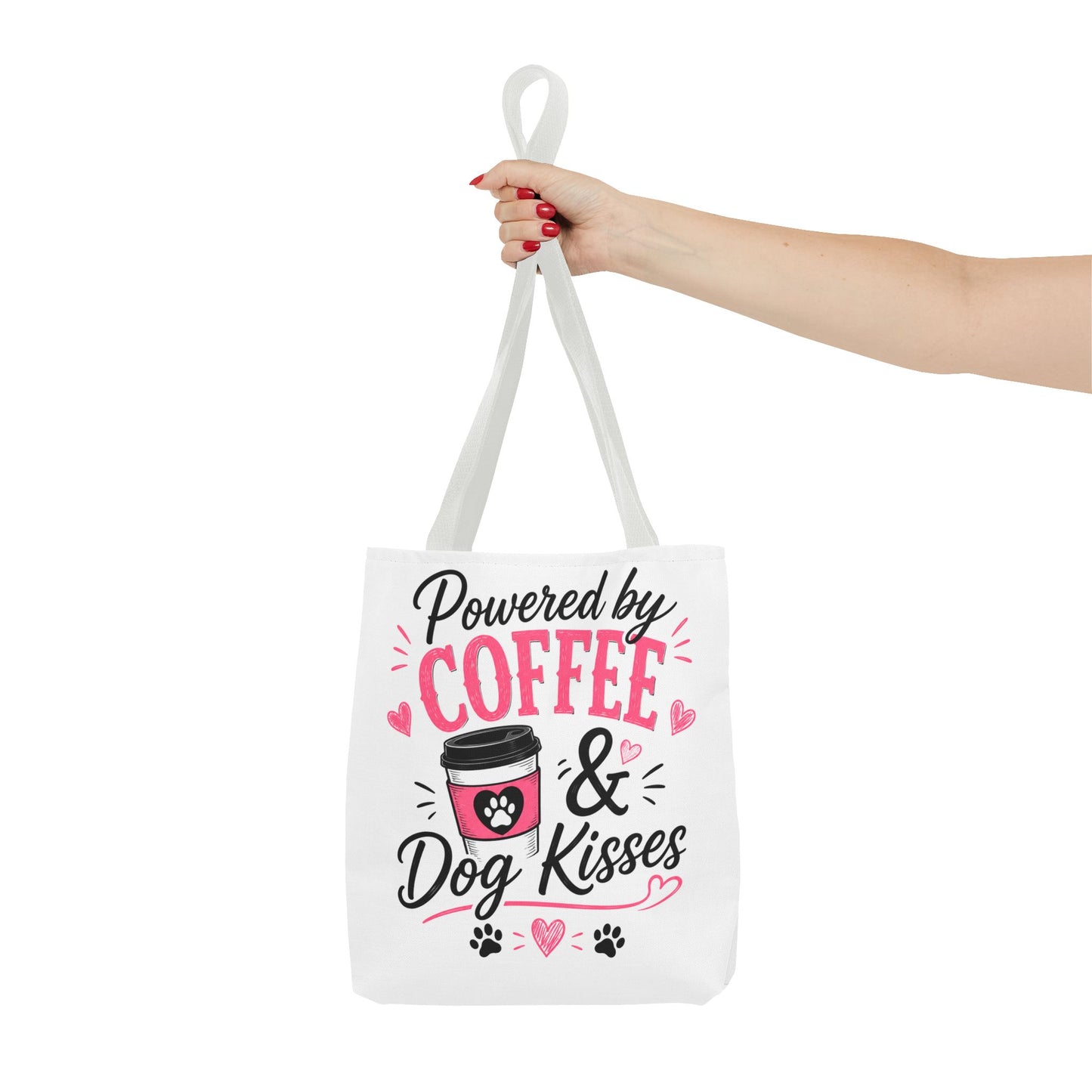 Powered by Coffee & Dog Kisses Canvas Tote Bag