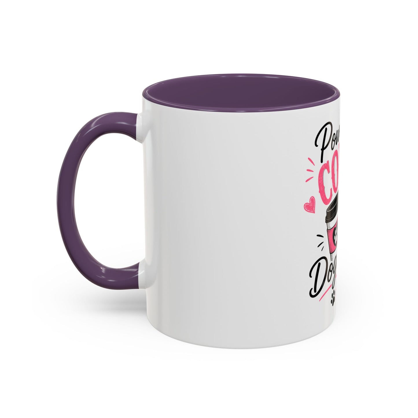 Coffee & Dog Kisses Mug — 'Powered by Coffee & Dog Kisses' Accent Coffee Cup