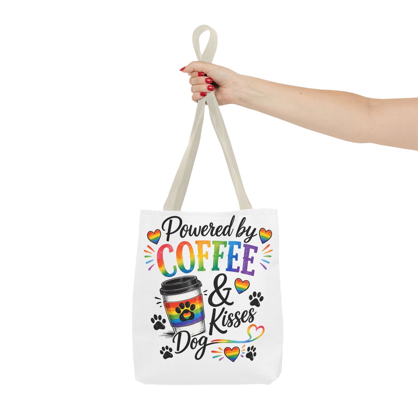 Love Is Love Rainbow Paw Canvas Tote Bag