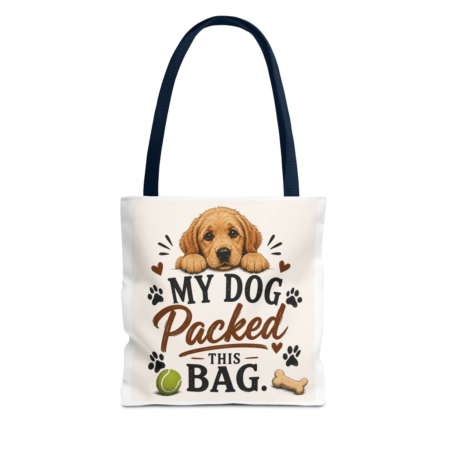 Dog Tote Bag — "My Dog Packed This Bag" Cute Puppy Canvas Tote for Dog Lovers