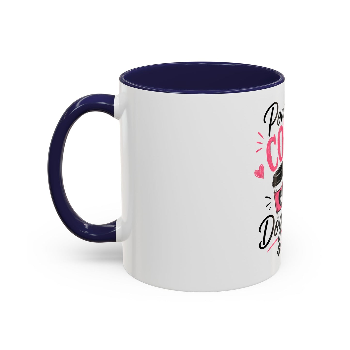 Coffee & Dog Kisses Mug — 'Powered by Coffee & Dog Kisses' Accent Coffee Cup