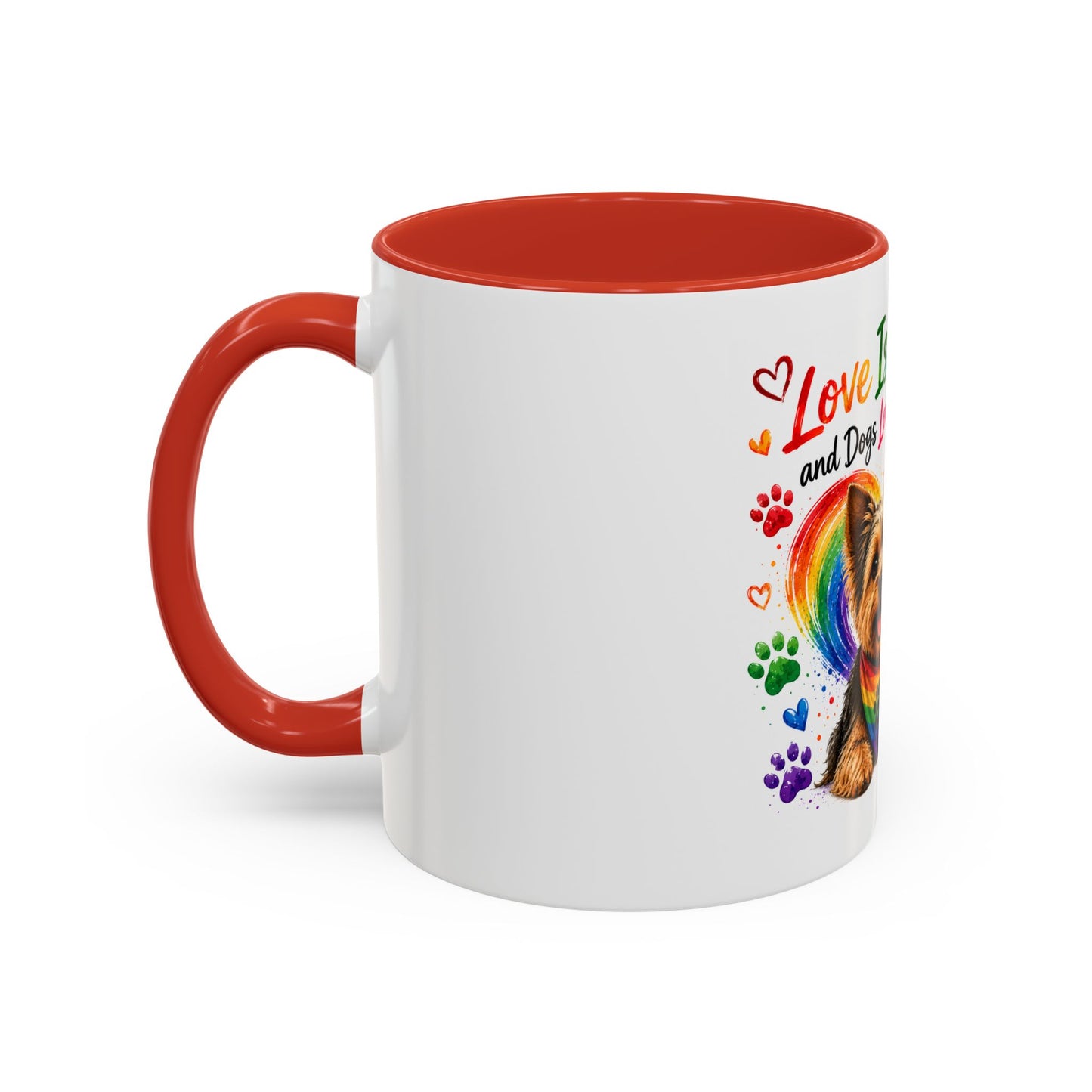 Love Is Love Yorkie Coffee Mug — Rainbow Pride Dog Mug