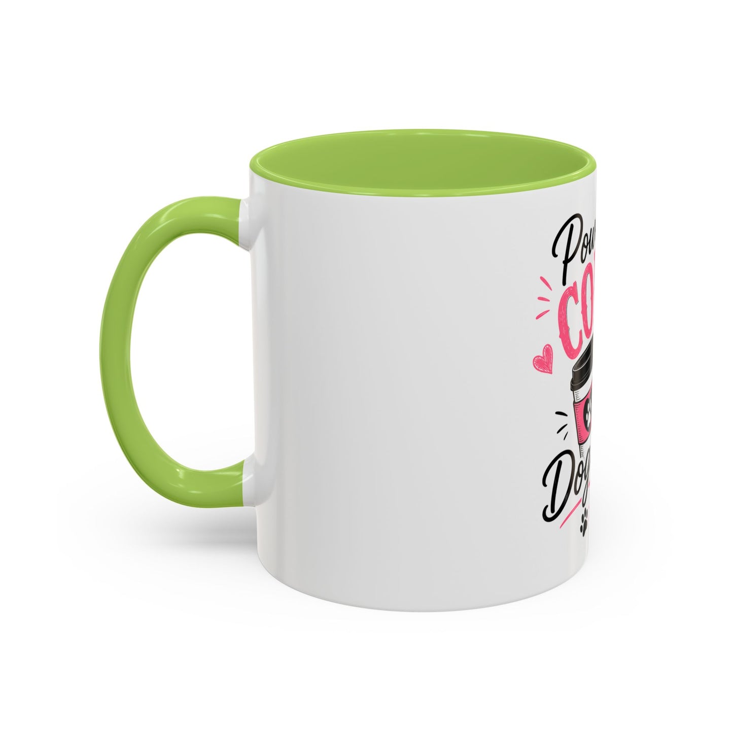 Coffee & Dog Kisses Mug — 'Powered by Coffee & Dog Kisses' Accent Coffee Cup