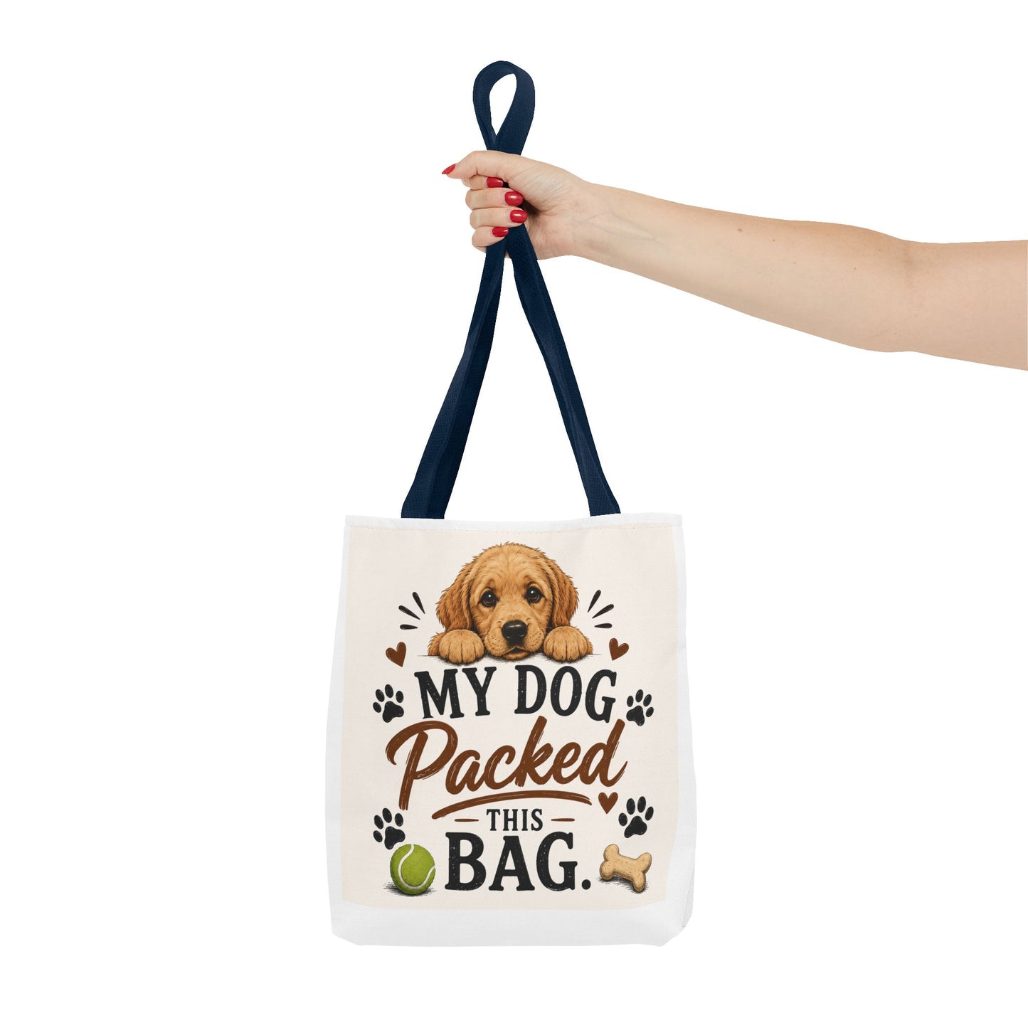 Dog Tote Bag — "My Dog Packed This Bag" Cute Puppy Canvas Tote for Dog Lovers
