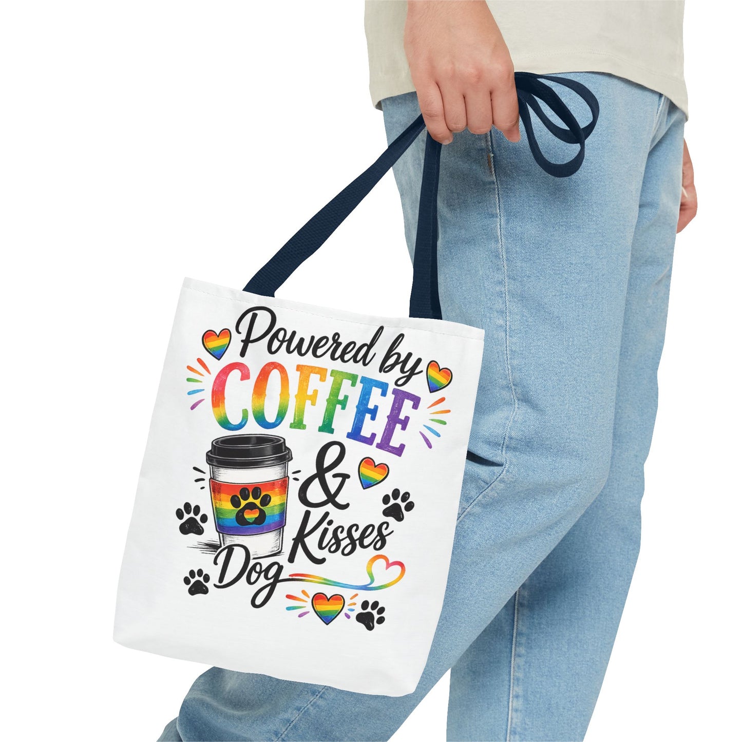 Love Is Love Rainbow Paw Canvas Tote Bag