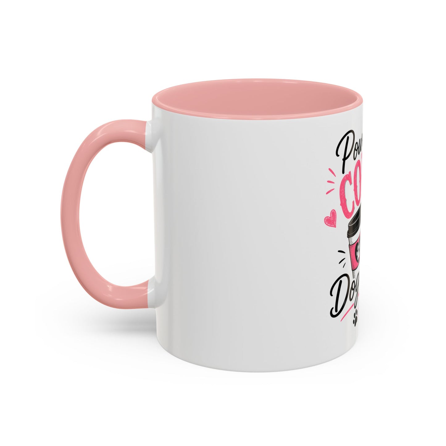 Coffee & Dog Kisses Mug — 'Powered by Coffee & Dog Kisses' Accent Coffee Cup