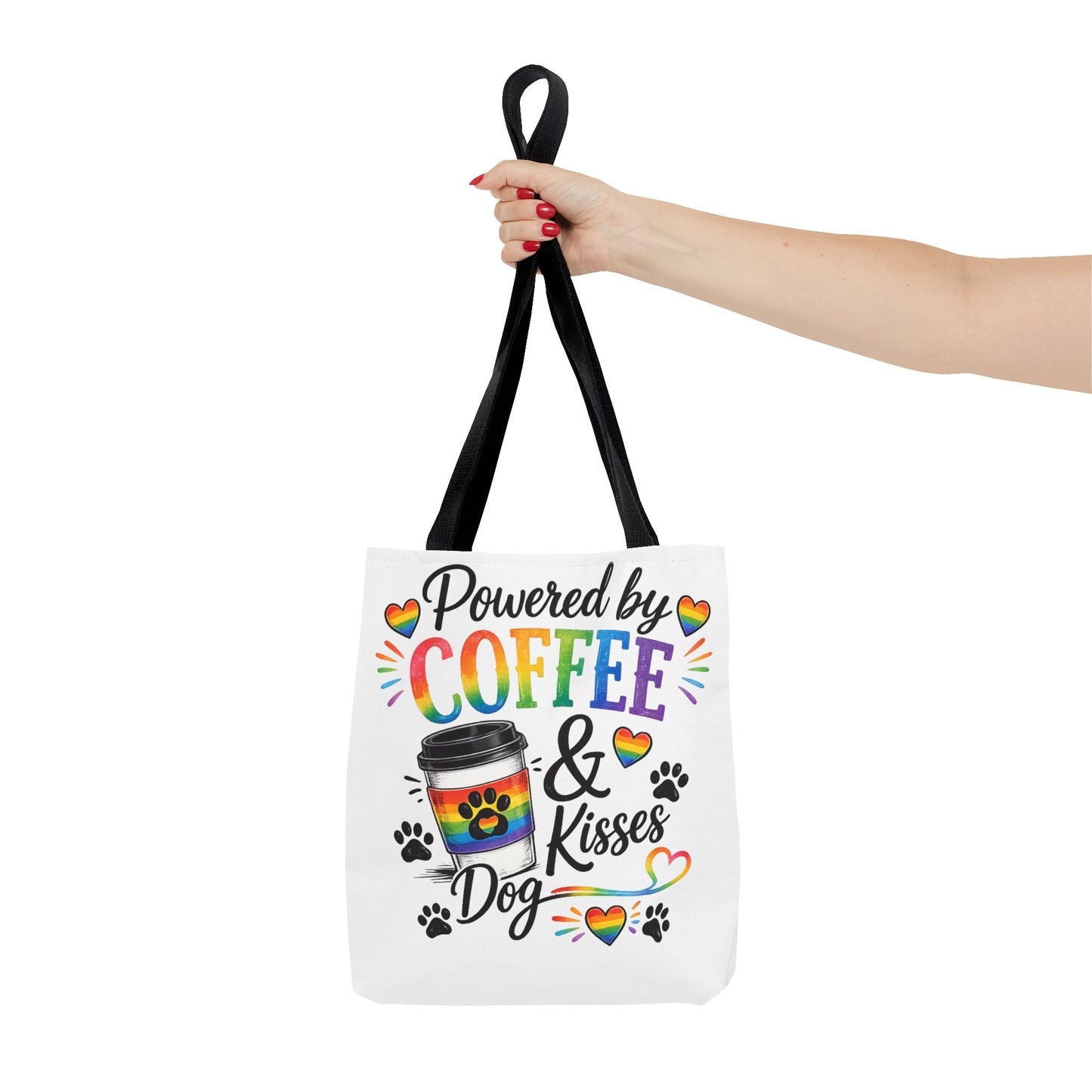 Love Is Love Rainbow Paw Canvas Tote Bag