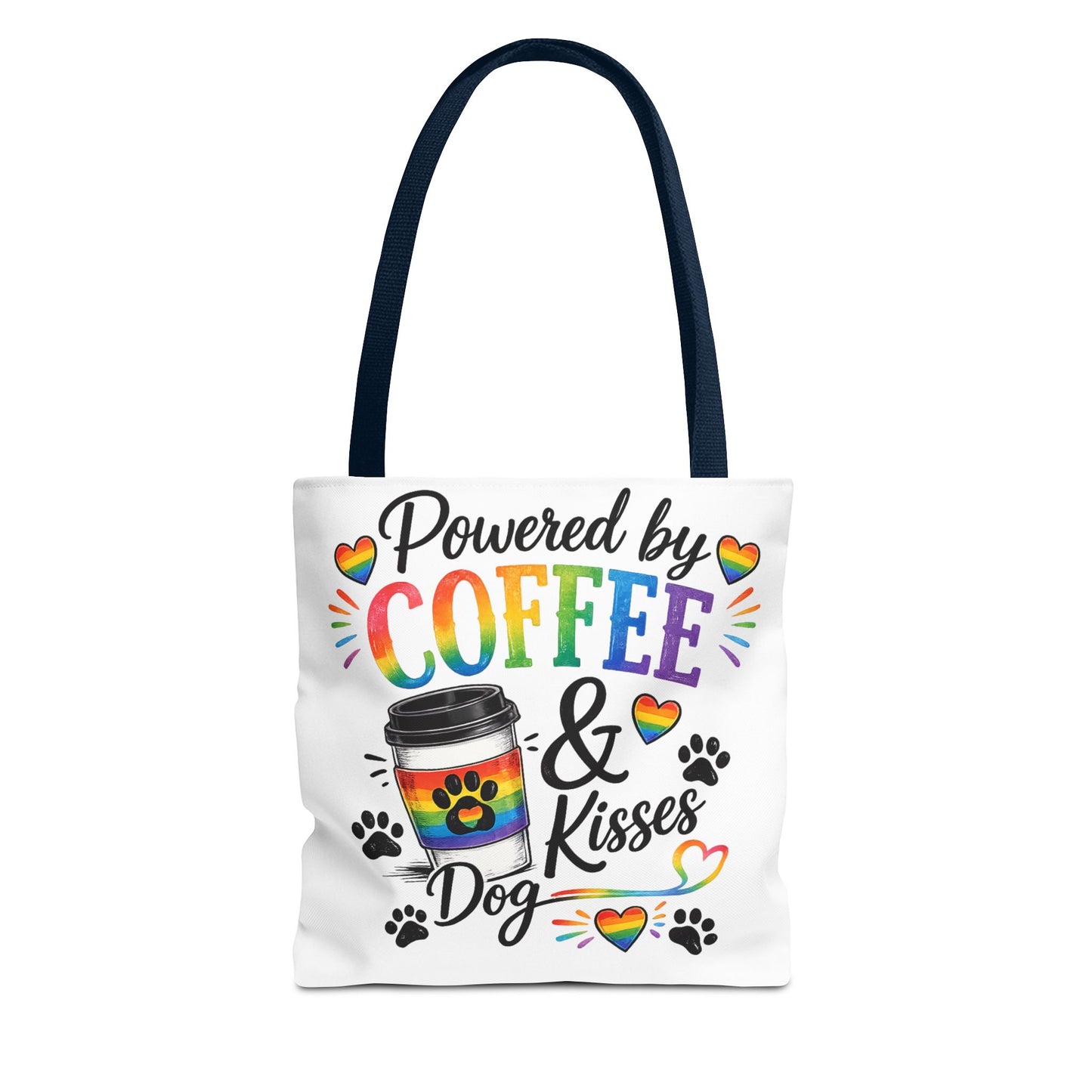 Love Is Love Rainbow Paw Canvas Tote Bag