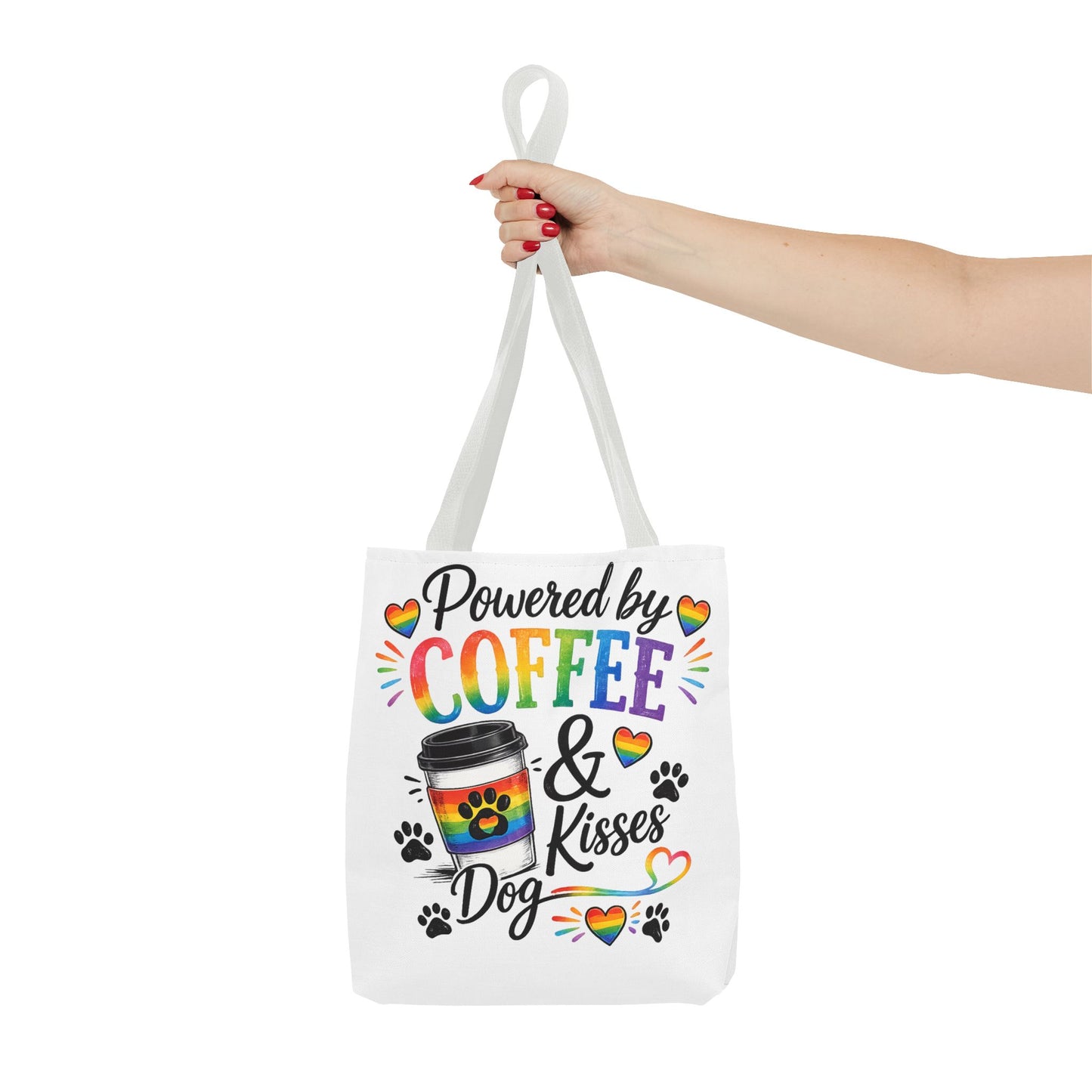 Love Is Love Rainbow Paw Canvas Tote Bag