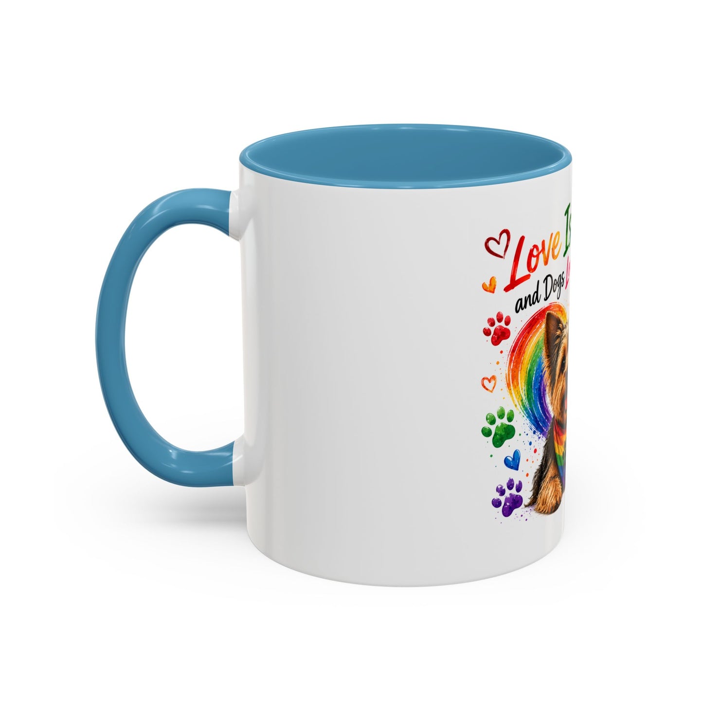 Love Is Love Yorkie Coffee Mug — Rainbow Pride Dog Mug