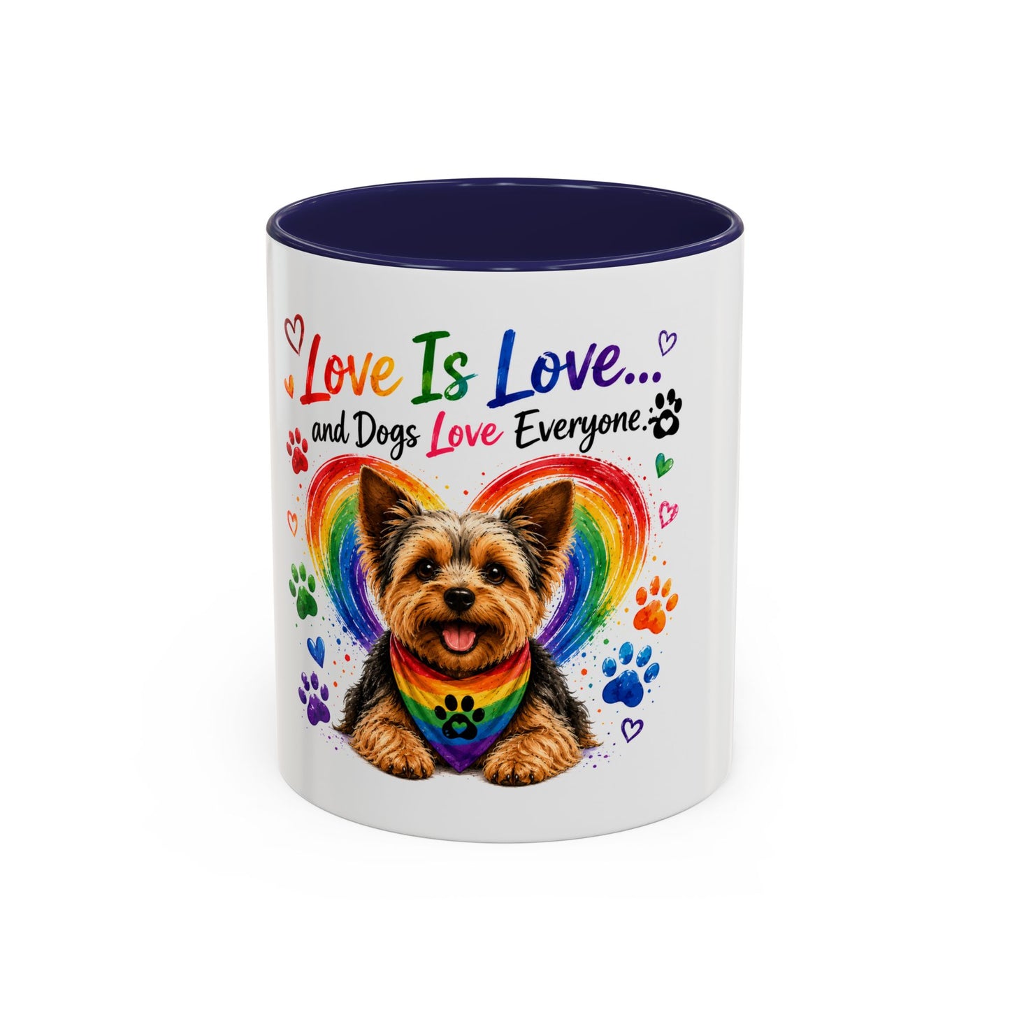 Love Is Love Yorkie Coffee Mug — Rainbow Pride Dog Mug